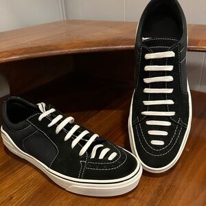 GIVENCHY BLACK SUEDE & CANVAS SNEAKERS